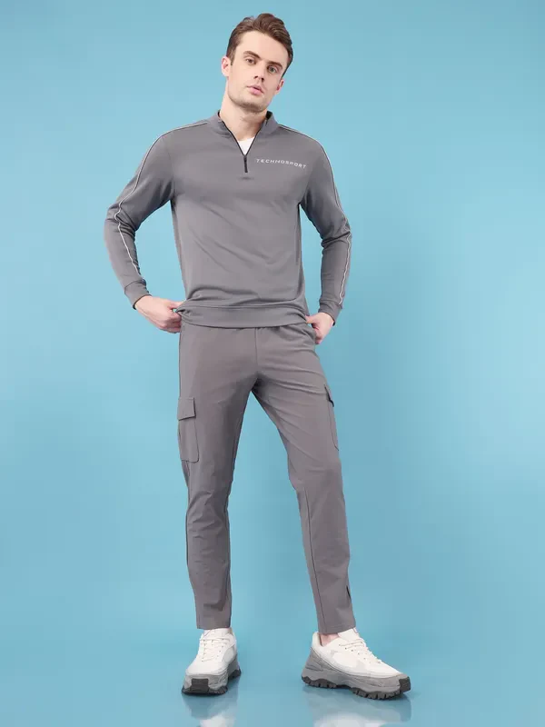 Men Solid Slim Fit Mock Neck Jacket with ELASTO PLUS - Image 5