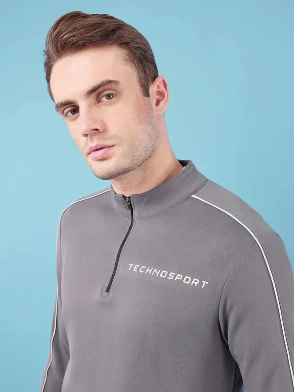 Men Solid Slim Fit Mock Neck Jacket with ELASTO PLUS - Image 6