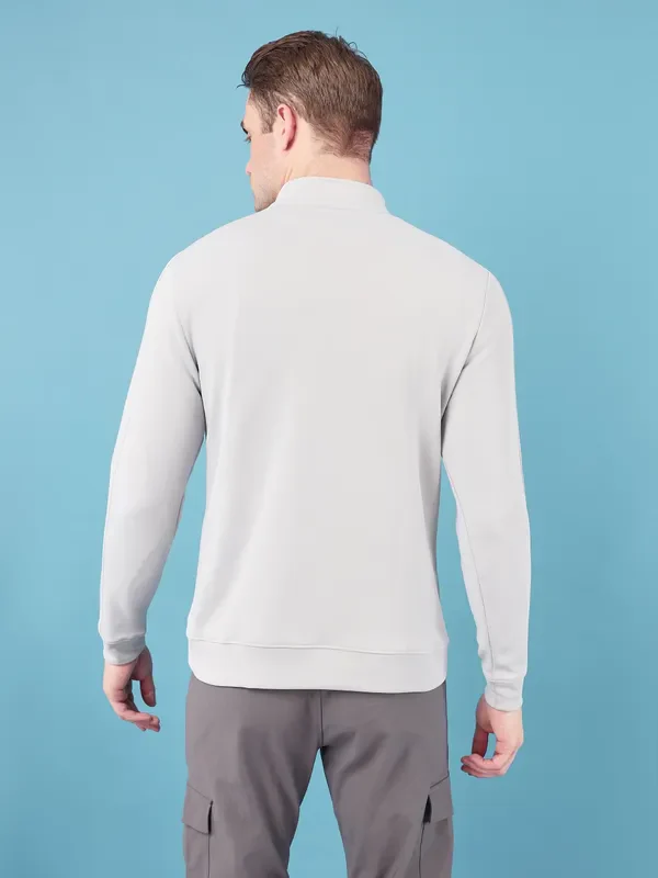 Men Solid Slim Fit Mock Neck Jacket with ELASTO PLUS - Image 2