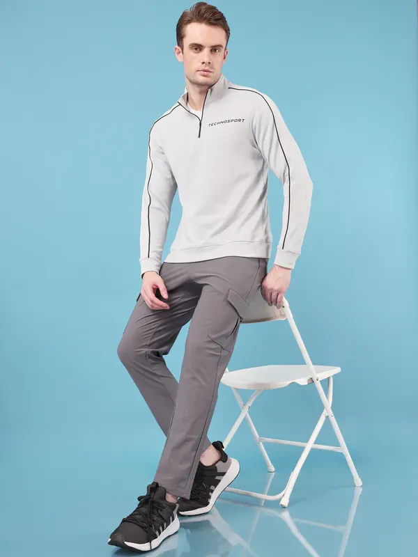 Men Solid Slim Fit Mock Neck Jacket with ELASTO PLUS - Image 4