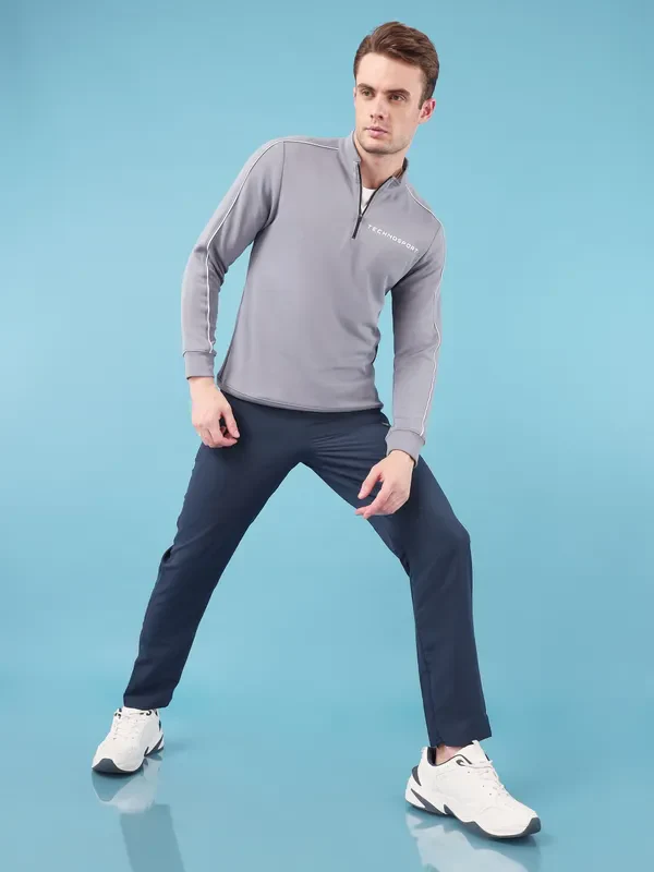 Men Solid Slim Fit Mock Neck Jacket with ELASTO PLUS - Image 5