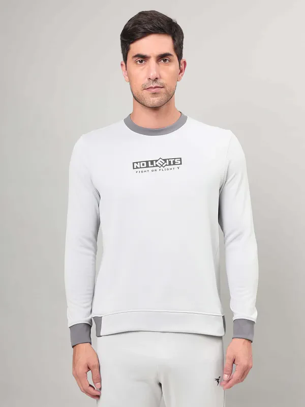 Men Printed Slim Fit Crew Neck Sweatshirt with TECHNO WARM+ - Image 5