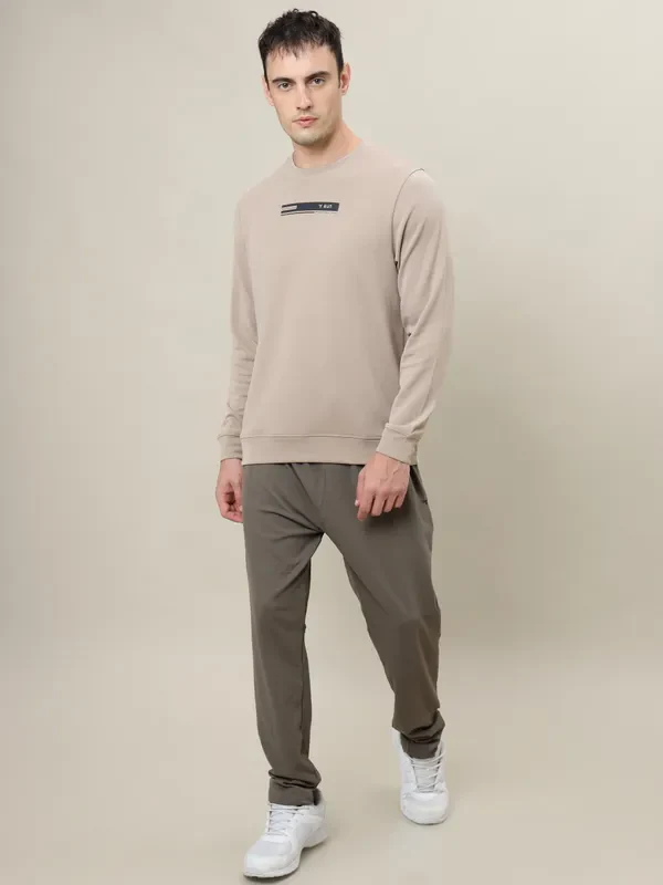 Men Printed Slim Fit Crew Neck Sweatshirt with ELASTO PLUS - Image 5
