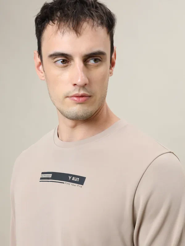 Men Printed Slim Fit Crew Neck Sweatshirt with ELASTO PLUS - Image 6