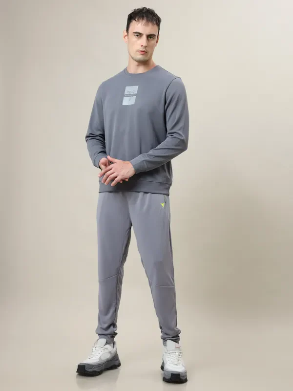 Men Printed Slim Fit Crew Neck Sweatshirt with ELASTO PLUS - Image 5
