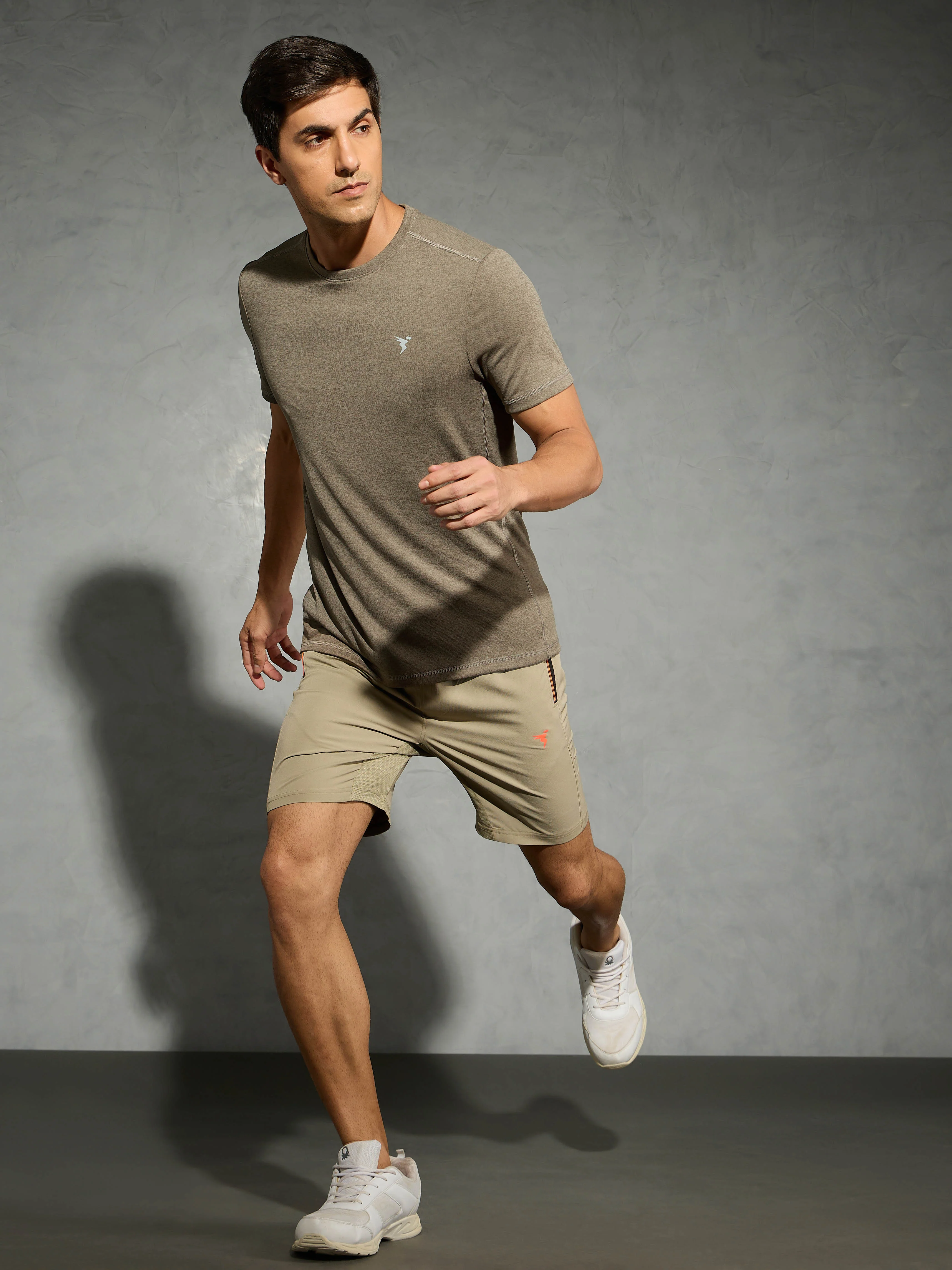 Men Solid Slim Fit Crew Neck T-shirt with DOUBLE COOL - Image 5