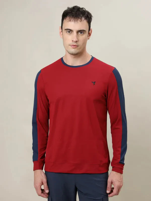 Men Colorblock Slim Fit Crew Neck T-shirt with MATPIQ - Image 3