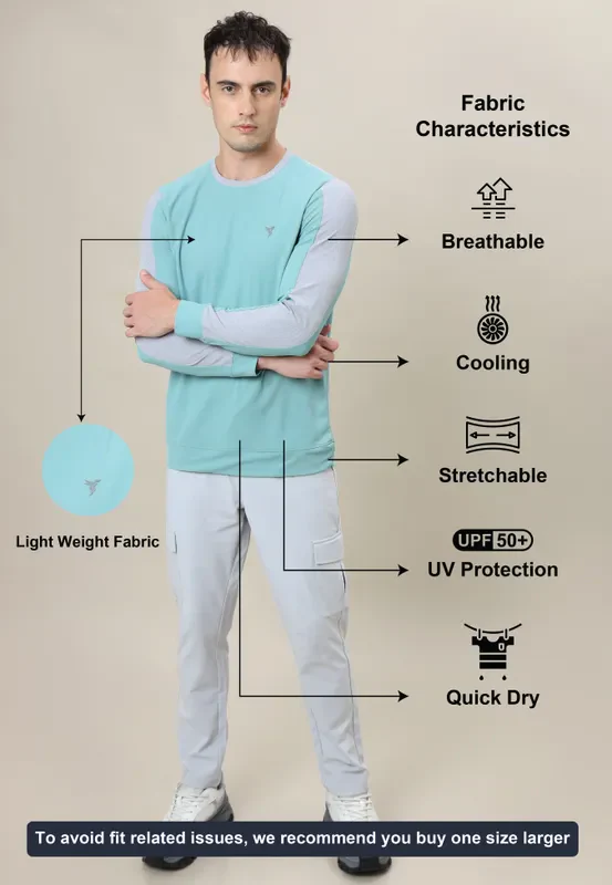 Men Colorblock Slim Fit Crew Neck T-shirt with MATPIQ - Image 2