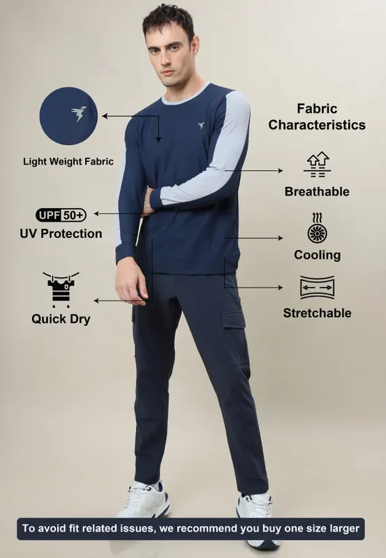 Men Colorblock Slim Fit Crew Neck T-shirt with MATPIQ - Image 3