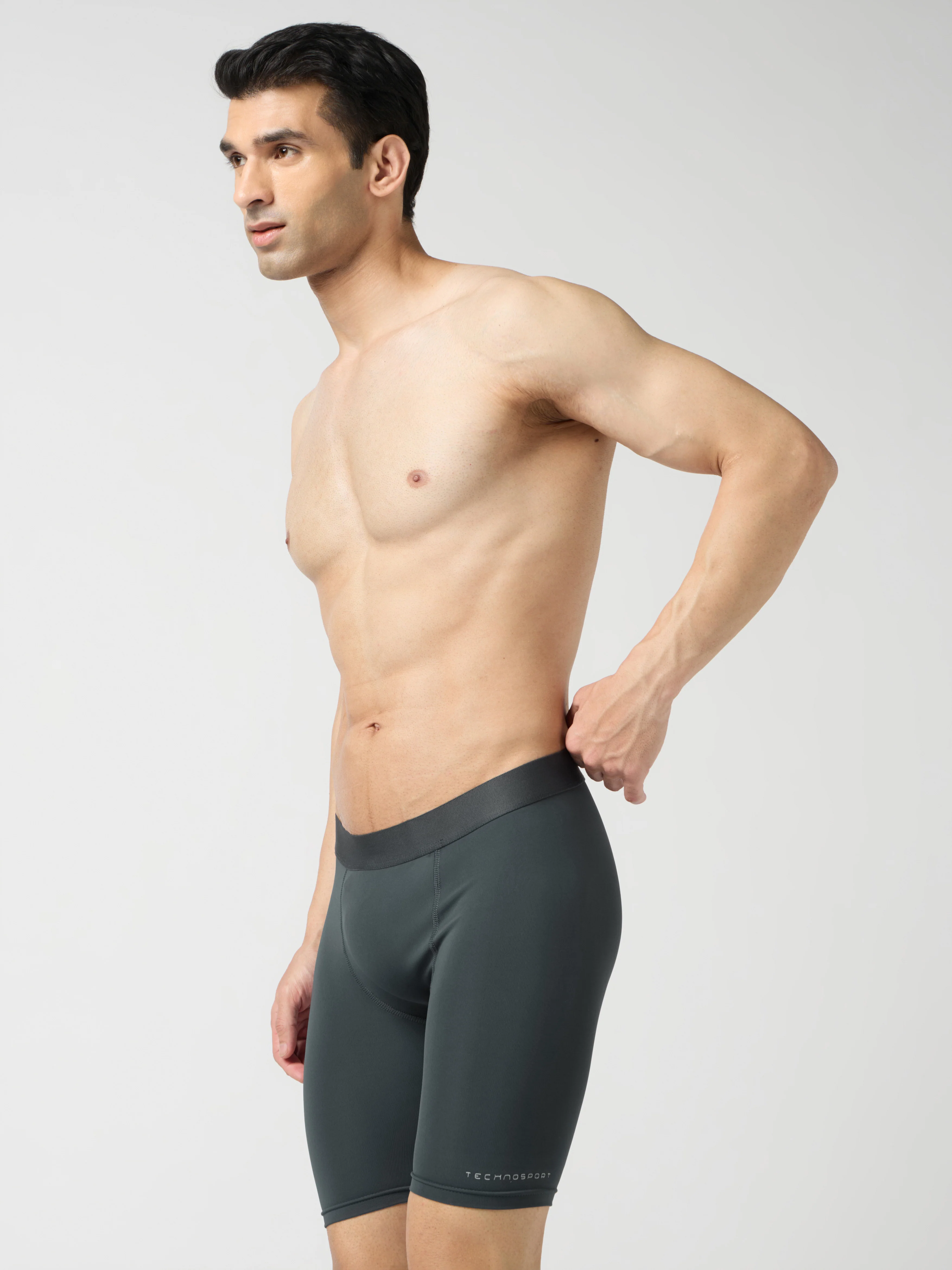 Men Solid Slim Fit Compression Tights with ELASTO LITE - Image 4