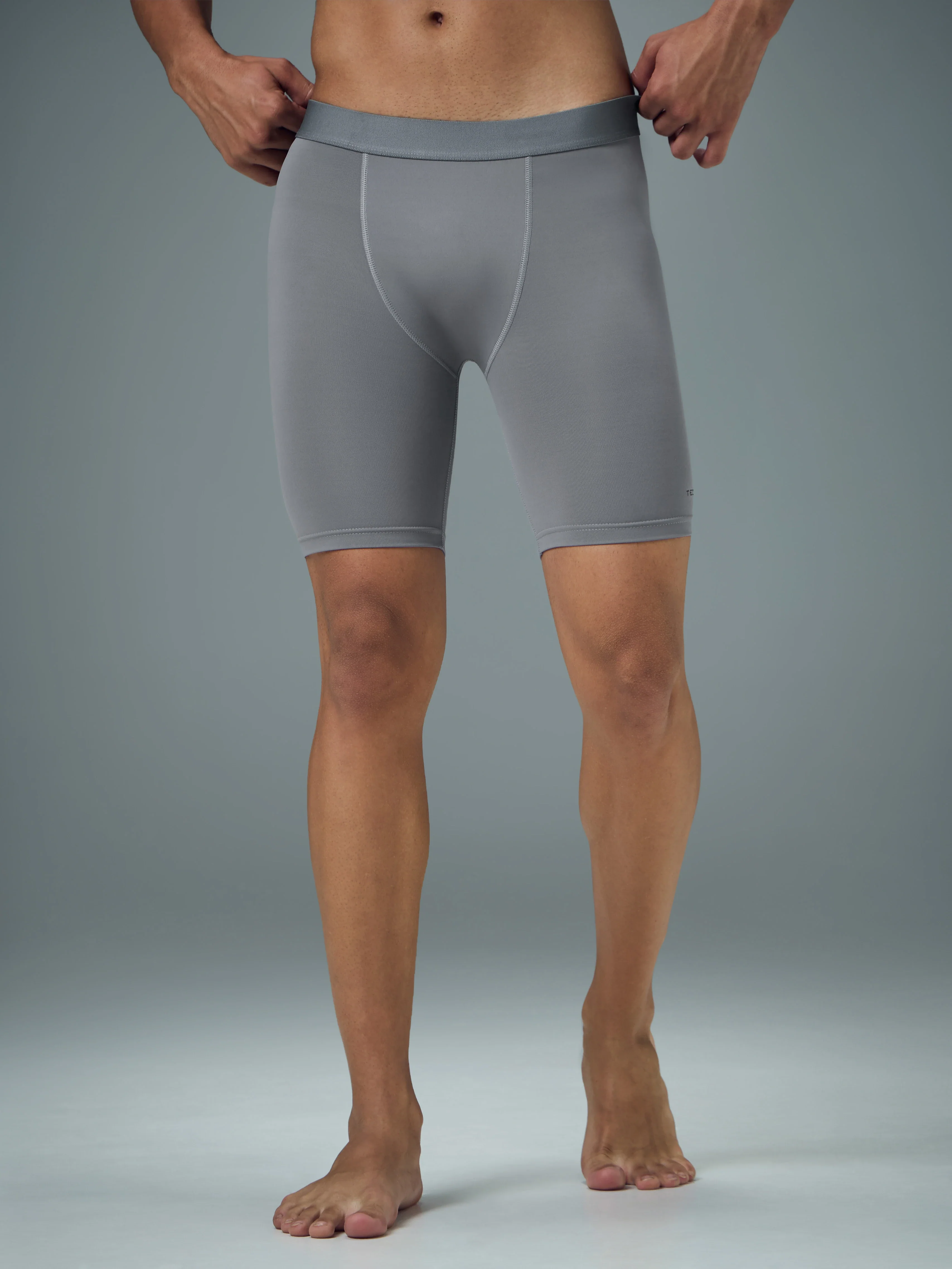 Men Solid Slim Fit Compression Tights with ELASTO LITE - Image 2