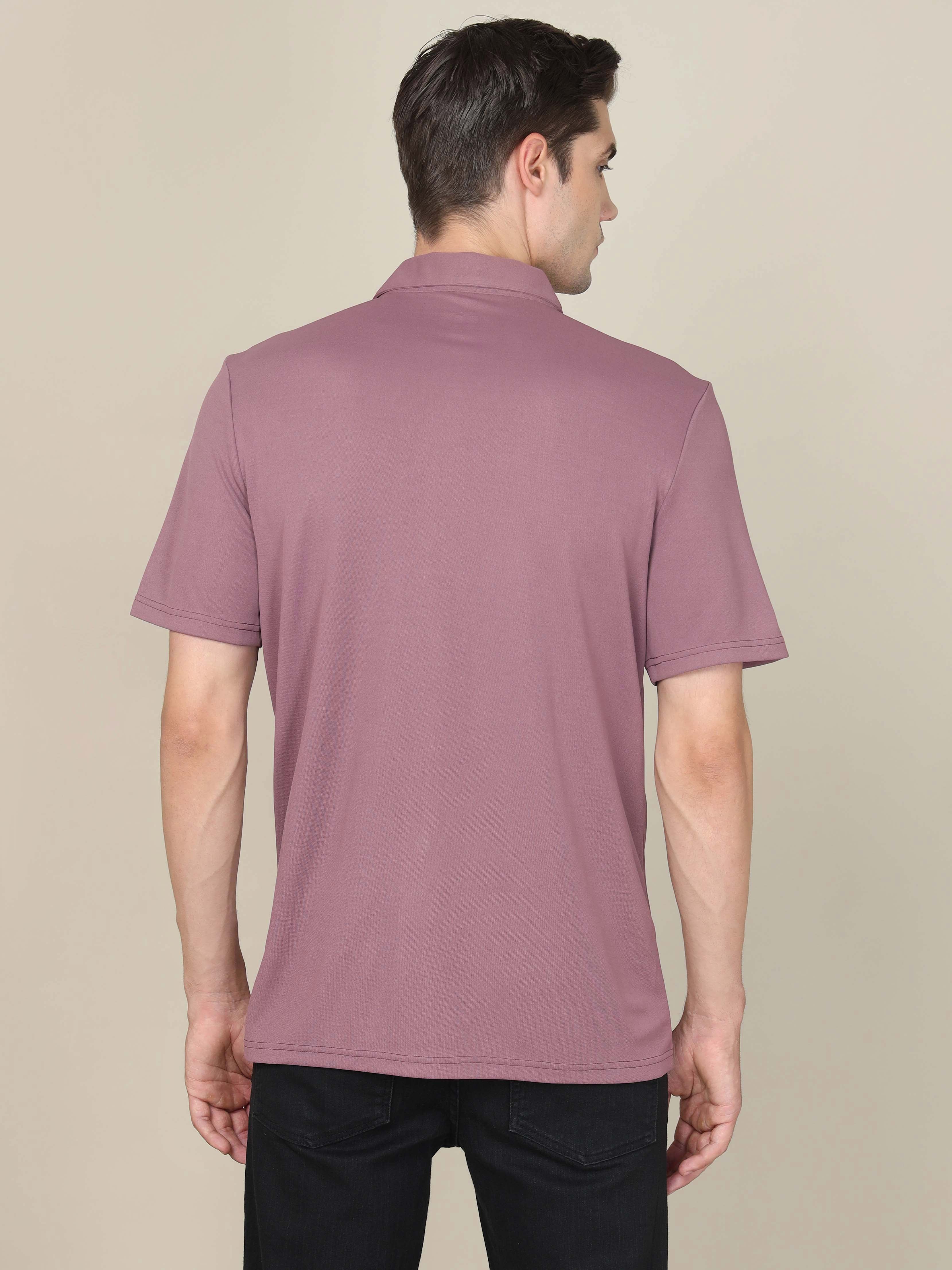 Men Solid Regular Fit Spread Collar Shirt with TECHNO COOL+ - Image 2