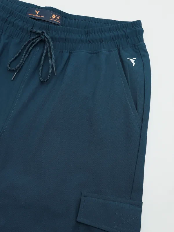 Men Solid Relax Fit Cargo Trackpants with DURACOOL+ - Image 7