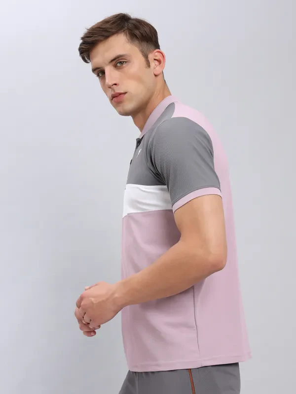 Men Colorblock Slim Fit Polo T-shirt with MATPIQ - Image 5