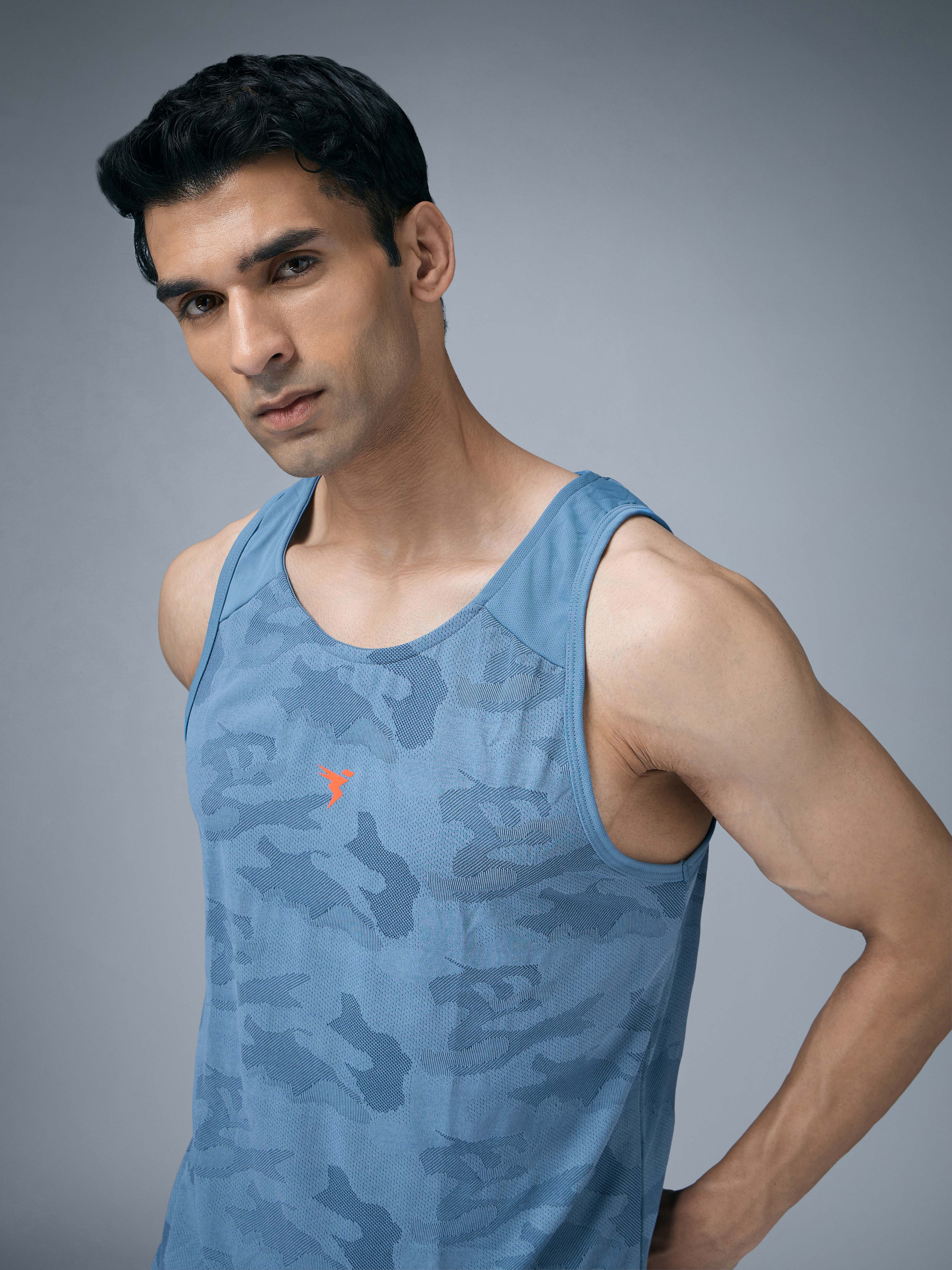 Men Colorblock Slim Fit Crew Neck Innerwear Vest with VENTMESH - Image 6