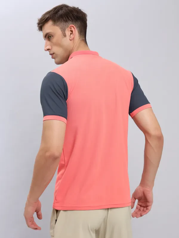 Men Colorblock Slim Fit Polo T-shirt with MATPIQ - Image 3