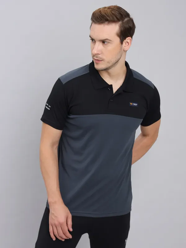 Men Colorblock Slim Fit Polo T-shirt with TECHNO COOL+ - Image 6