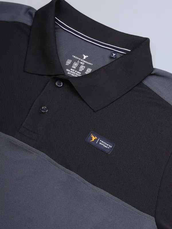 Men Colorblock Slim Fit Polo T-shirt with TECHNO COOL+ - Image 7