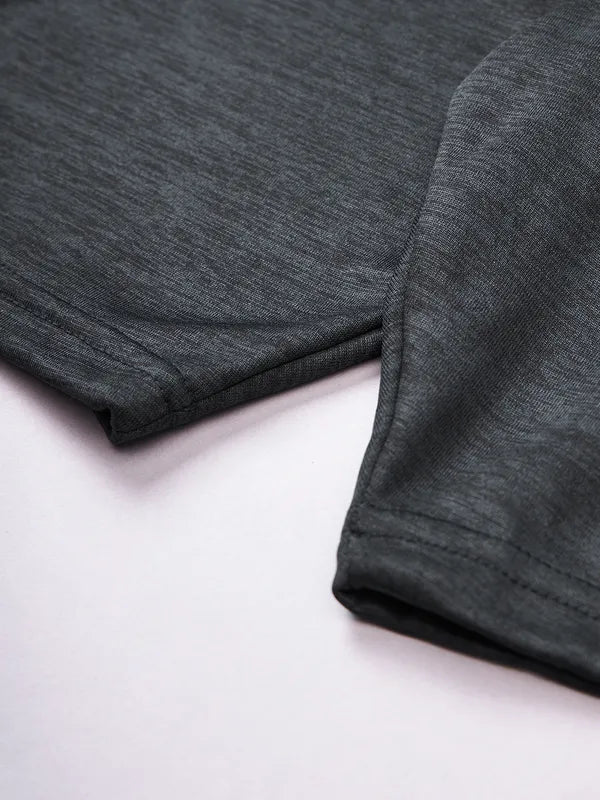 Men Melange Slim Fit Shorts with TECHNO DRY - Image 5