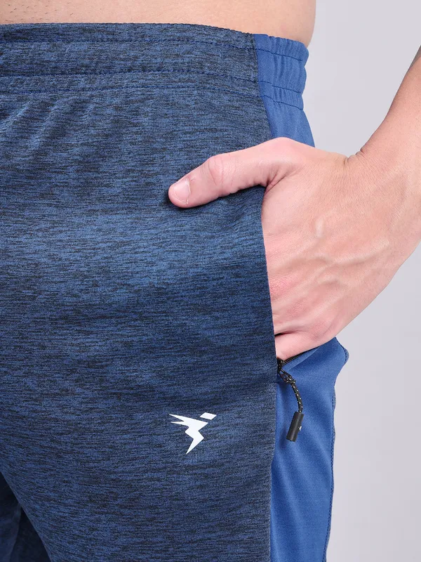 Men Melange Slim Fit Shorts with TECHNO DRY - Image 7