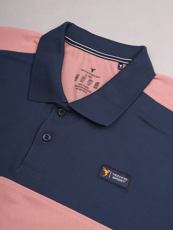 Men Colorblock Slim Fit Polo T-shirt with TECHNO COOL+ - Image 2