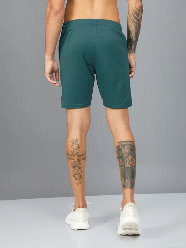 Men Solid Slim Fit Shorts with TECHNO DRY - Image 3