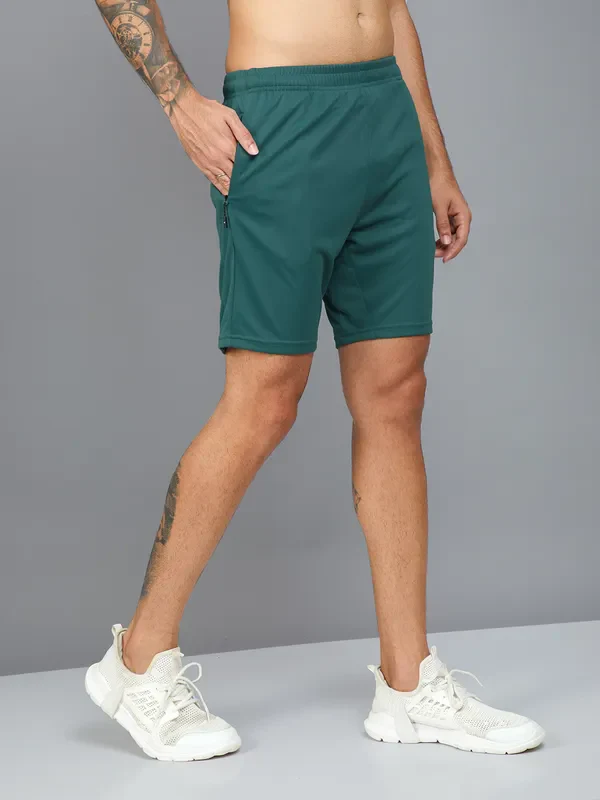 Men Solid Slim Fit Shorts with TECHNO DRY - Image 5