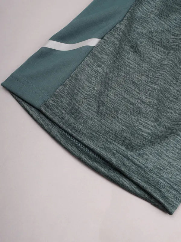Men Melange Slim Fit Shorts with TECHNO DRY - Image 3