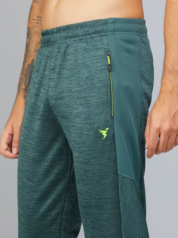 Men Melange Slim Fit Trackpants with TECHNO DRY - Image 5