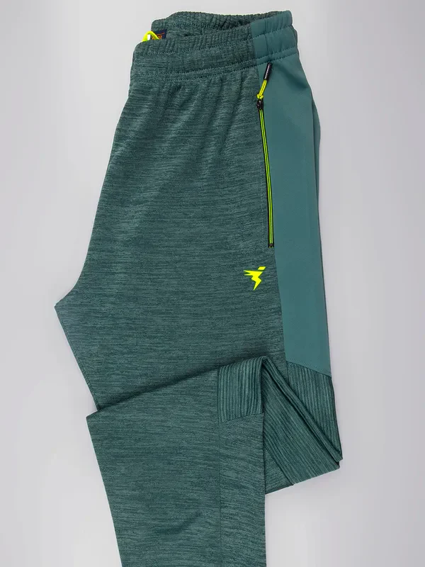 Men Melange Slim Fit Trackpants with TECHNO DRY - Image 8