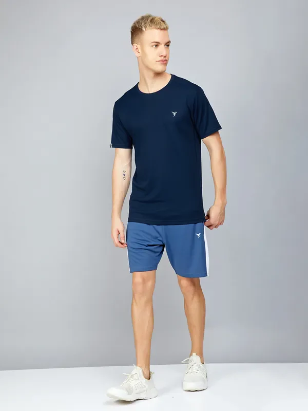 Men Solid Slim Fit Crew Neck T-shirt with TECHNO COOL+ - Image 2