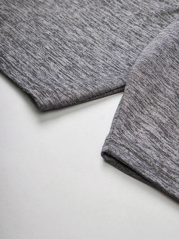 Men Melange Slim Fit Shorts with TECHNO DRY - Image 3