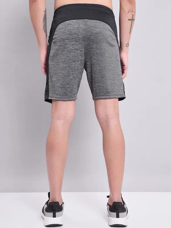 Men Melange Slim Fit Shorts with TECHNO DRY - Image 5