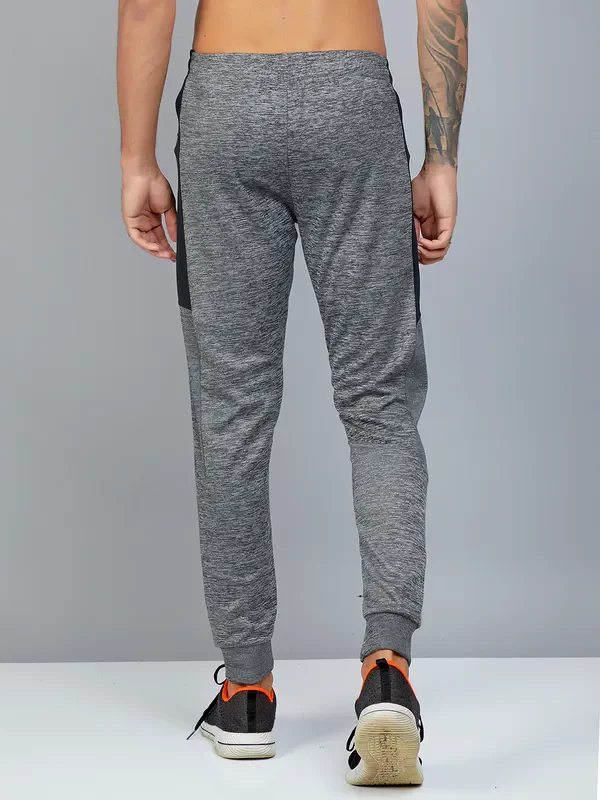 Men Melange Slim Fit Trackpants with TECHNO DRY - Image 3