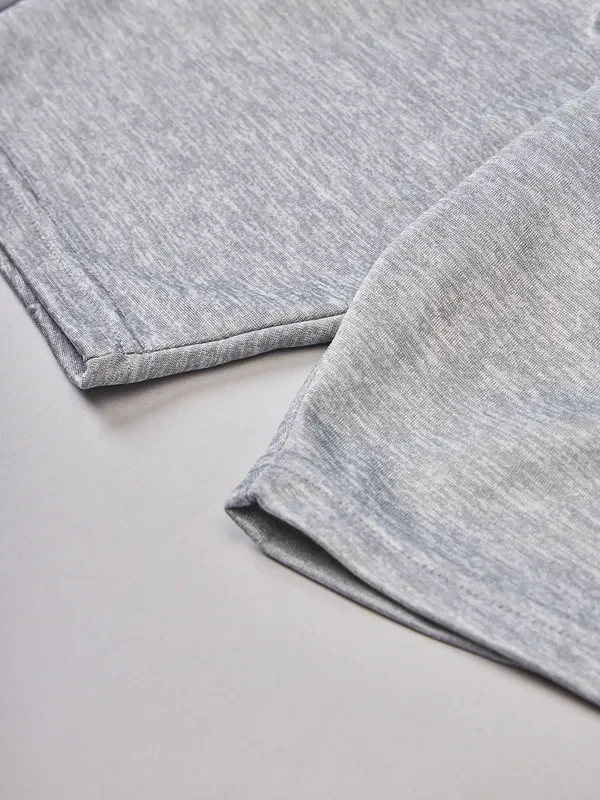 Men Melange Slim Fit Shorts with TECHNO DRY - Image 3