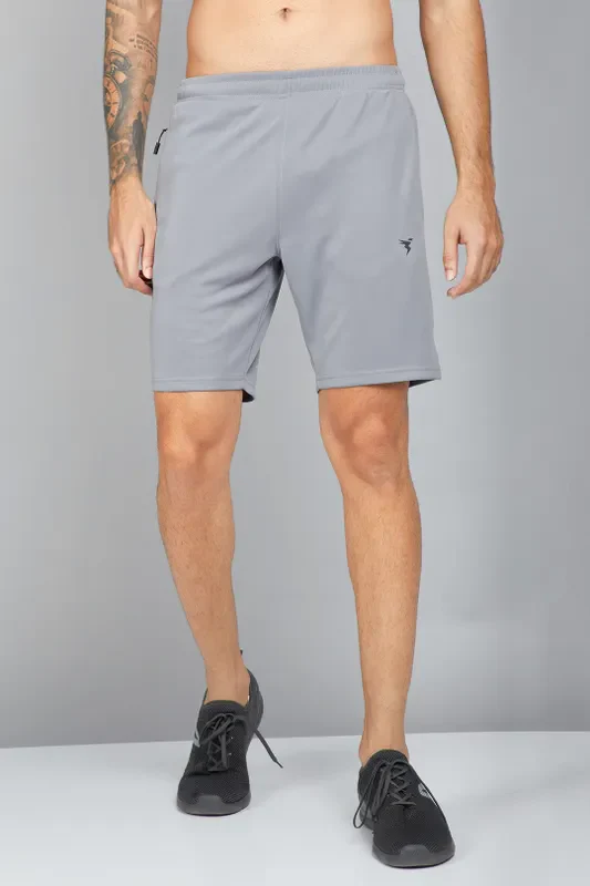 Men Solid Slim Fit Shorts with TECHNO DRY