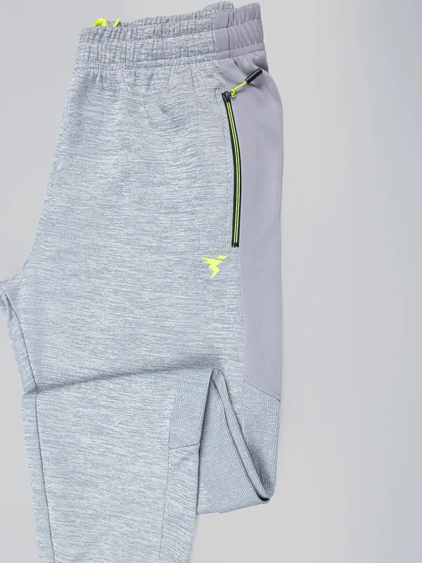 Men Melange Slim Fit Trackpants with TECHNO DRY - Image 8