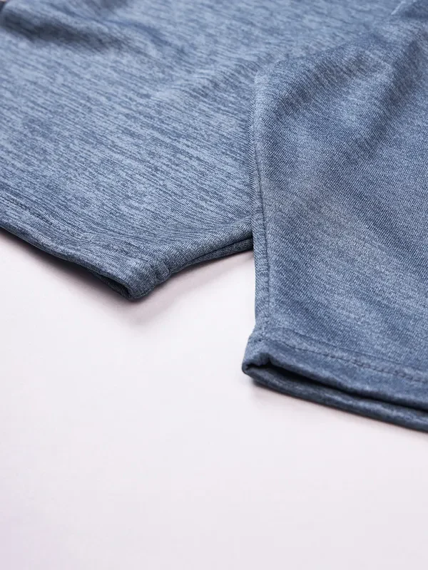 Men Melange Slim Fit Shorts with TECHNO DRY - Image 3