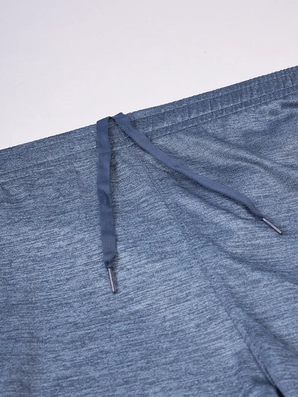 Men Melange Slim Fit Shorts with TECHNO DRY - Image 9