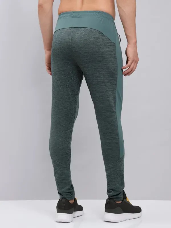 Men Melange Slim Fit Trackpants with TECHNO DRY - Image 4
