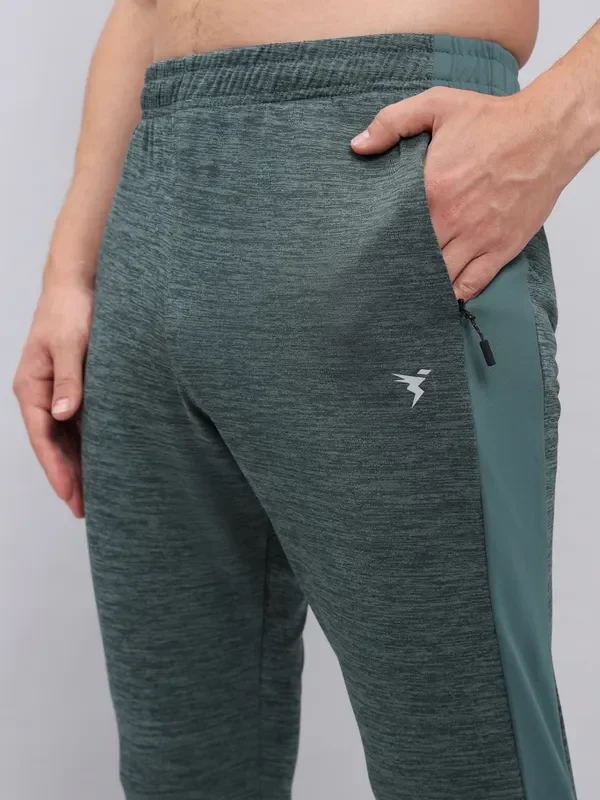 Men Melange Slim Fit Trackpants with TECHNO DRY - Image 6