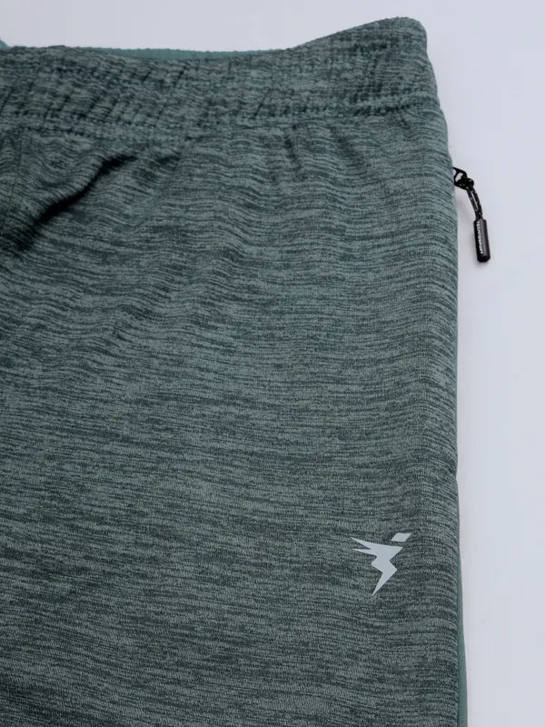 Men Melange Slim Fit Trackpants with TECHNO DRY - Image 8