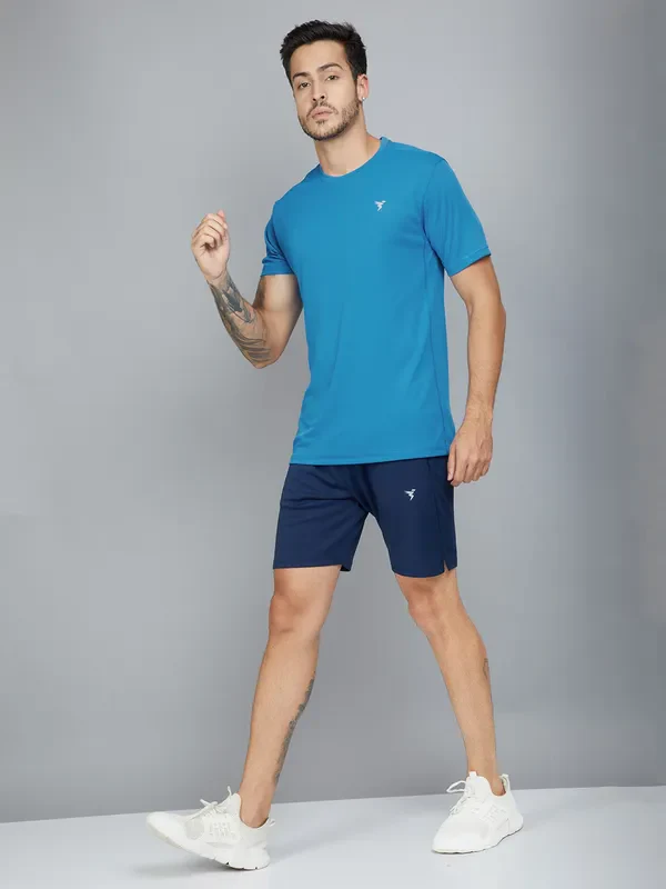Men Solid Slim Fit Shorts with TECHNO DRY - Image 2