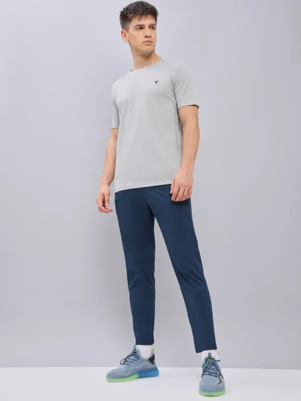 Men Solid Relax Fit Trackpants with ELASTO PLUS - Image 2
