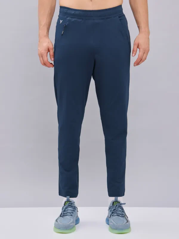 Men Solid Relax Fit Trackpants with ELASTO PLUS - Image 4