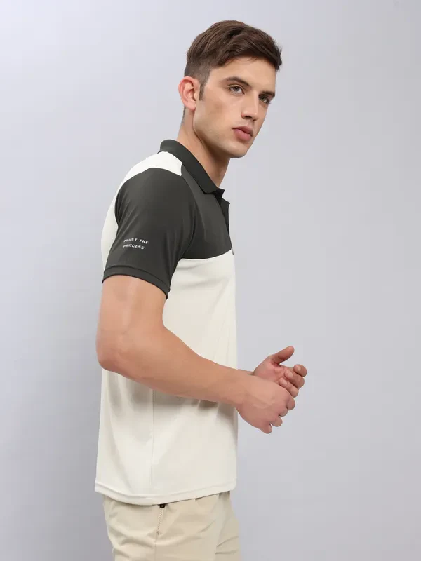 Men Colorblock Slim Fit Polo T-shirt with TECHNO COOL+ - Image 3