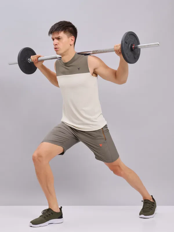 Men Colorblock Slim Fit Crew Neck Innerwear Vest with TECHNO COOL+ - Image 2