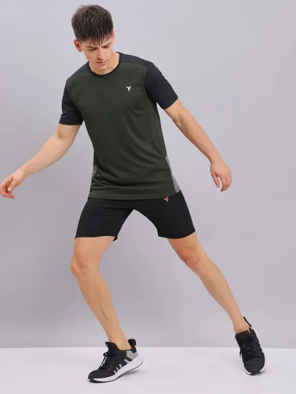 Men Colorblock Slim Fit Crew Neck T-shirt with TECHNO COOL+ - Image 2
