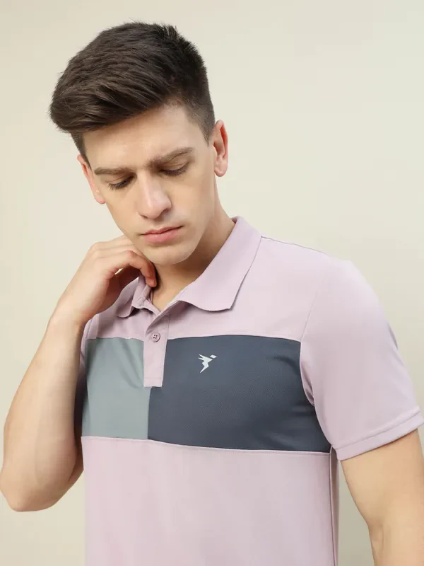 Men Colorblock Slim Fit Polo T-shirt with TECHNO COOL+ - Image 6