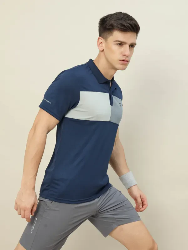 Men Colorblock Slim Fit Polo T-shirt with TECHNO COOL+ - Image 6